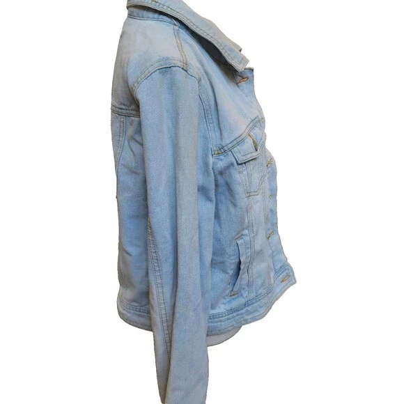 Ci Sono Jeweled Hamsa Jean Jacket Size XL Hand Of Fatima - Picture 3 of 7